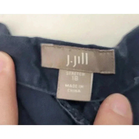 J. Jill Navy Blue Side Zip Chino Pants, Plus Size 18, Inseam 26” - Picture 3 of 6